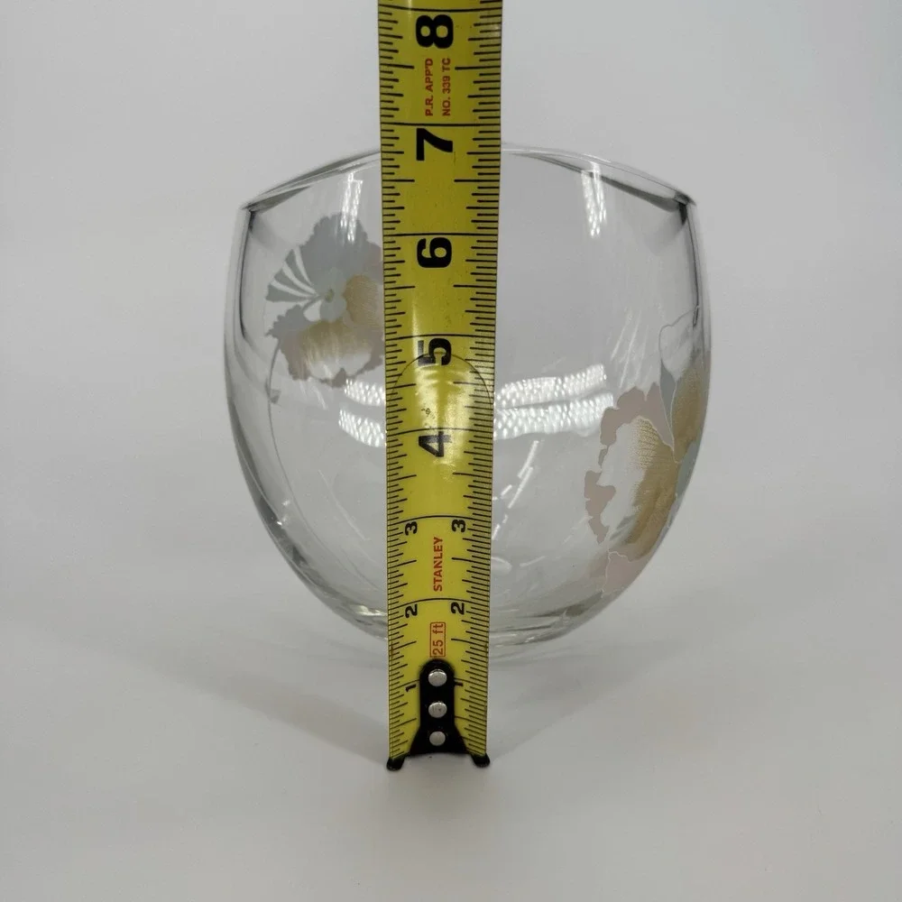 Rosenthal Glass Studio Line Pan Tao Vase 1980s Vintage Floral Metallic Motif - Picture 6 of 8
